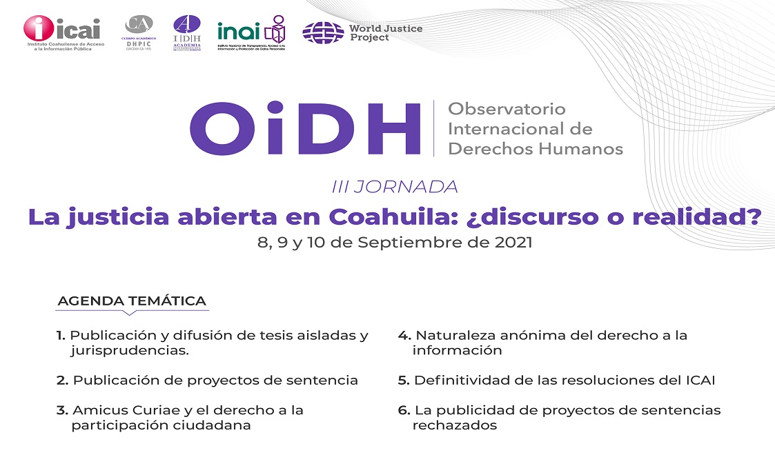 Arranca mañana Observatorio Internacional de Derechos Humanos 2021